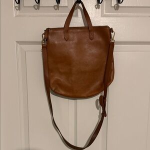 Madewell Brown Leather Crossbody Tote